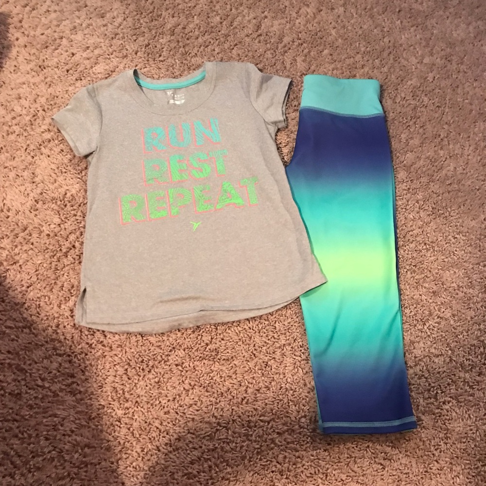 Girls matching active gear set